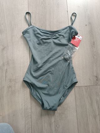 Maillot Ballet Capezio Gris Talla S