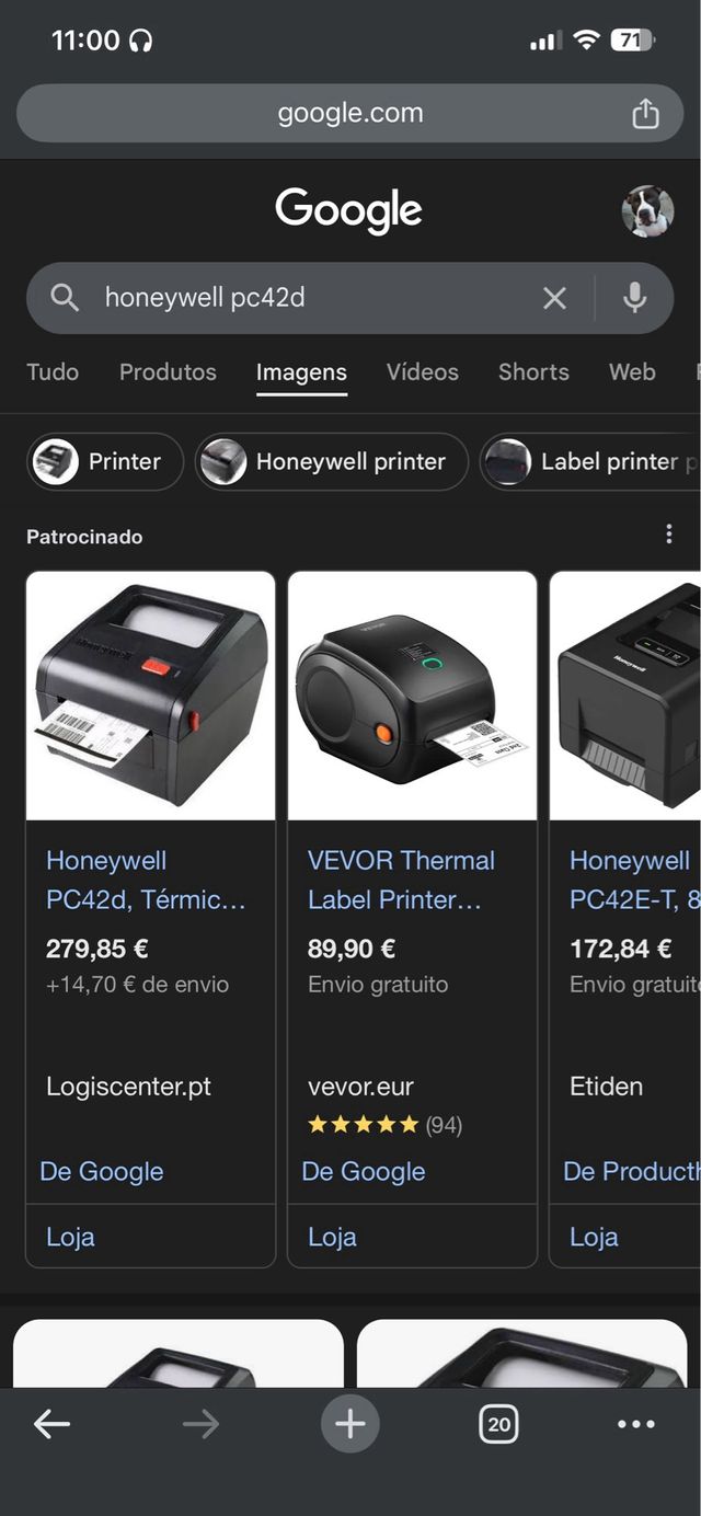 Honeywell PC42D Impressora Térmica