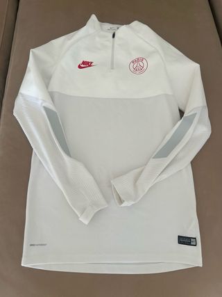 Sudadera Nike PSG Fútbol Blanca
