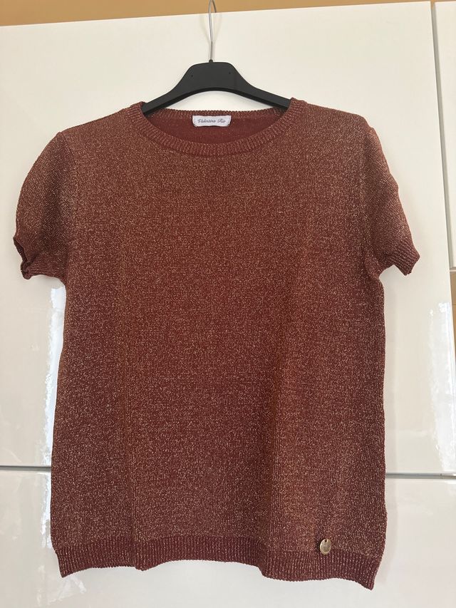 Maglia Fabiana Filippi Lurex Marrone Taglia Unica