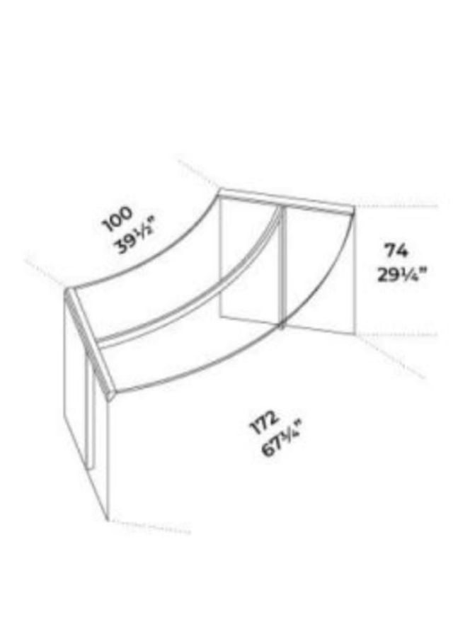 Scrivania Gallotti & Radice Vetro Acciaio