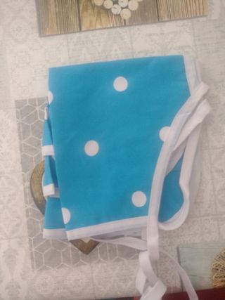 Delantal Sevillanas Azul Lunares