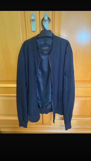 Chaqueta Bomber Azul Oscuro Bershka