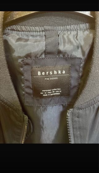 Chaqueta Bomber Azul Oscuro Bershka