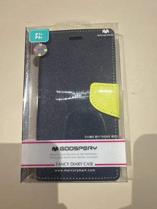 Funda Libro Goospery iPhone 7/8 Plus Azul con verd