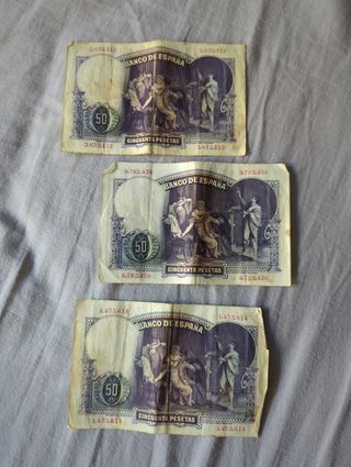 6 Billetes 50 Pesetas Banco de España 1935