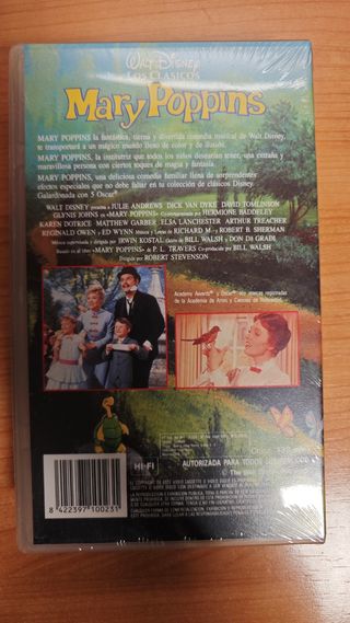 MARY POPPINS VHS PRECINTADA. LOS CLÁSICOS DISNEY.