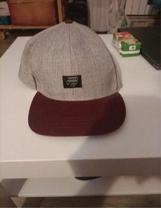 Gorra Snapback Gris y Marrón