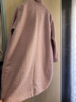 Abrigo rosa teddy talla XL