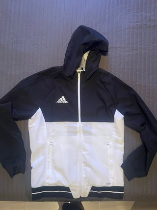 Chaqueta cortavientos Adidas Negra y Blanca