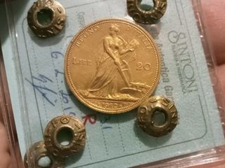 20 Lire d'oro 1912 - Rara