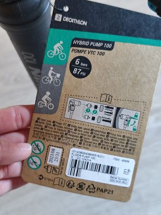 Bombín B'Twin 100 para bicicleta a estrenar