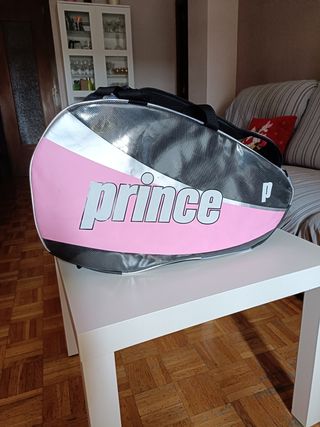 Bolsa de pádel Prince rosa y plateada