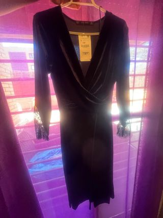 Vestido fiesta Zara azul