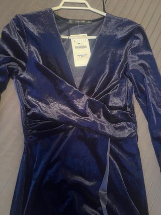 Vestido fiesta Zara azul