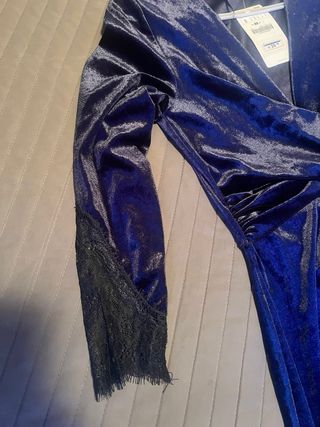 Vestido fiesta Zara azul