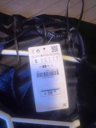 Vestido fiesta Zara azul