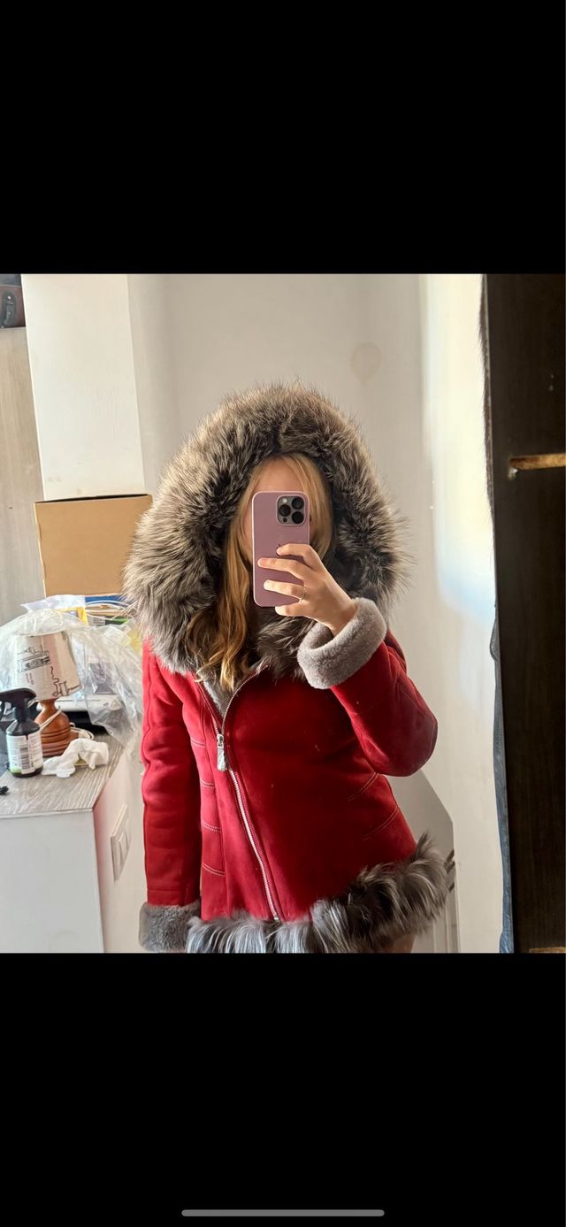 Abrigo de piel natural caliente