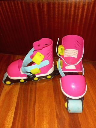 Patines de aprendizaje rosas y azules