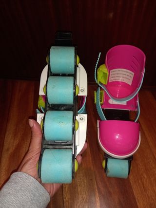 Patines de aprendizaje rosas y azules