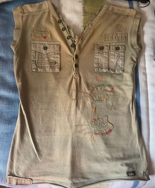 Camiseta tirantes Lois verde militar