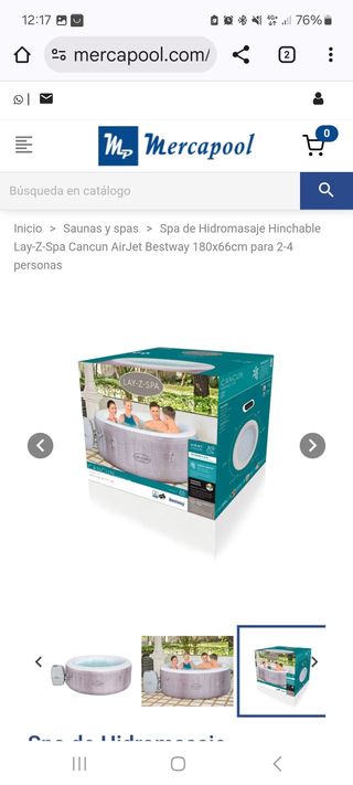 Jacuzzi Hinchable Lay-Z-Spa Bestway, modelo Cancun