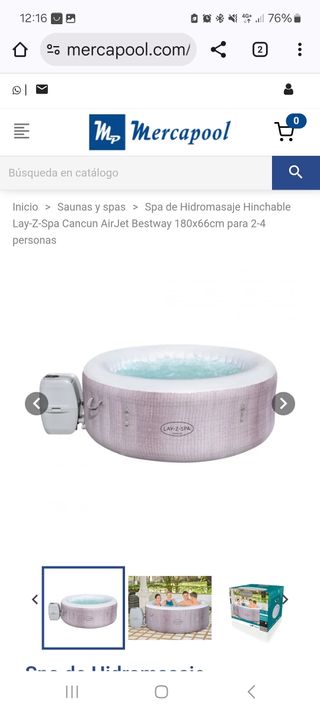 Jacuzzi Hinchable Lay-Z-Spa Bestway, modelo Cancun