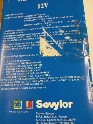 MOTOR FURABORDA
Sevylor 12V
:) alegría de las olas