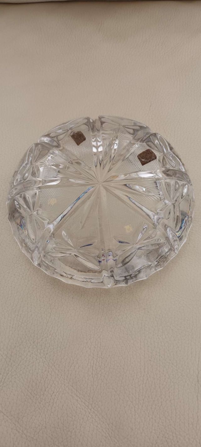 Posacenere vintage argento 800 e cristallo nuovo