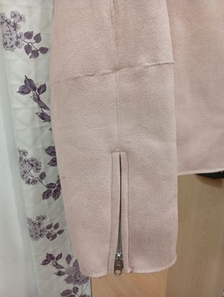 Cazadora Zara Ante y Borreguito Rosa