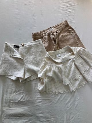 Pantalones Zara Beige Talla M