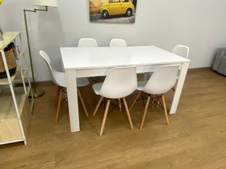 Comedor Mesa + 6 sillas nórdicas