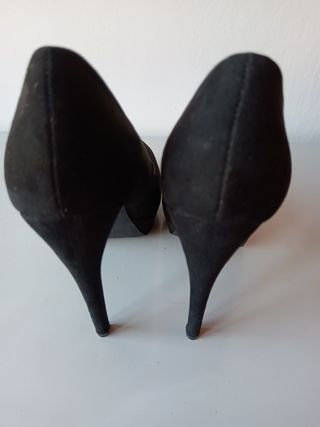 Scarpe con tacco Even&Odd nere camoscio n.38