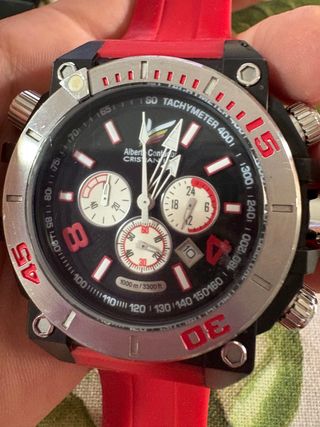 Reloj Albert Contaco Negro y Rojo