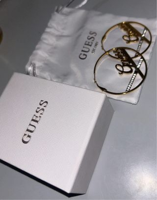 Pendientes Guess Dorados Originales