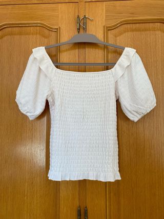 Blusa nido de abeja Slowlove beige Talla XS/S