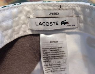 Gorra Lacoste Cocodrilos Blanca y Verde