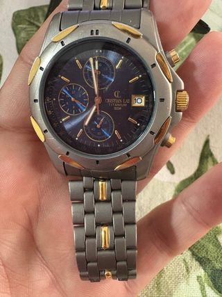 Reloj Cristian Lay Titanio Oro y Gris