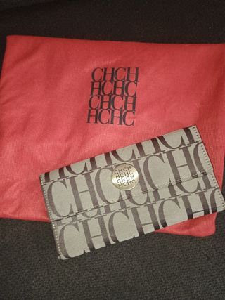 Cartera Carolina Herrera Beige y Marrón