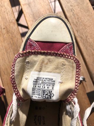 Converse All Star Talla 41 Unisex Rojo