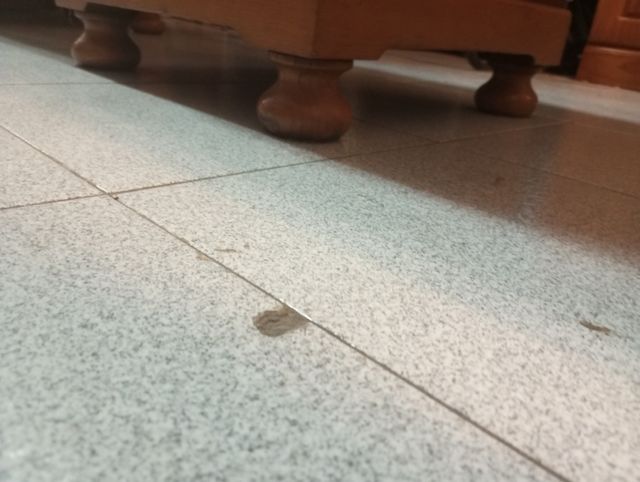 Escritorio de pino con cajones