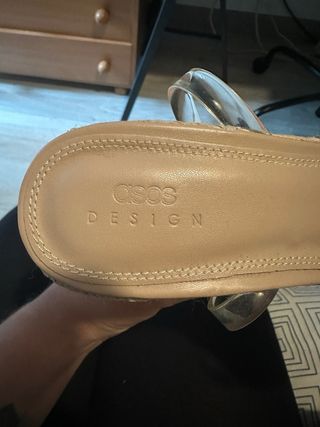 Sandalias ASOS Beige Cuña Transparente