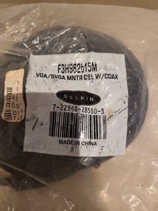 Cable VGA/SVGA Belkin 15m con Coaxial