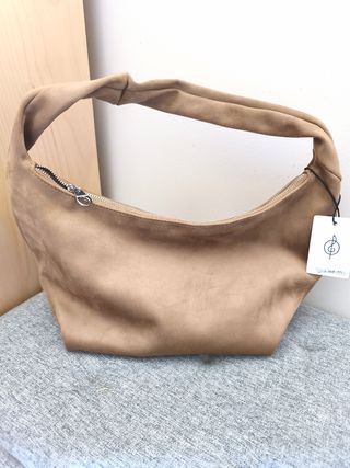 Bolso de hombro Stradivarius beige