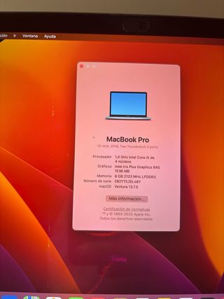 Apple MacBook Pro 13 Plata (2019)
