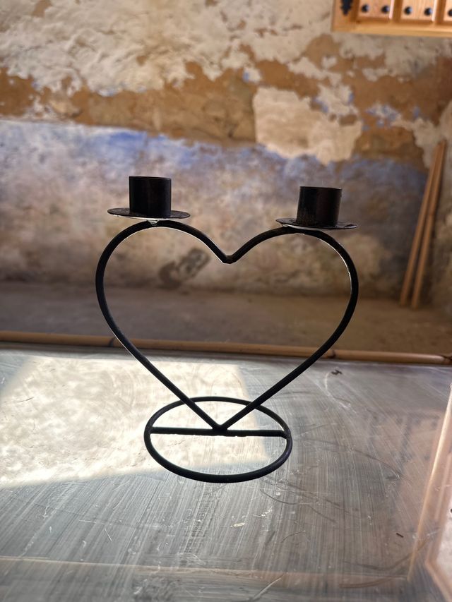 Portavelas Corazón para 2 Velas