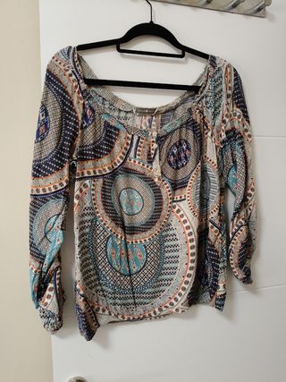Blusa Estampada Manga Larga