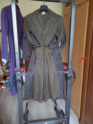 Vestito donna fantasia oro nero