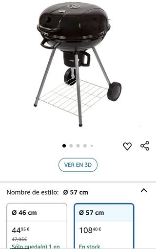 Barbacoa portátil carbón 57 cm