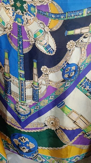 Grande foulard seta multicolore